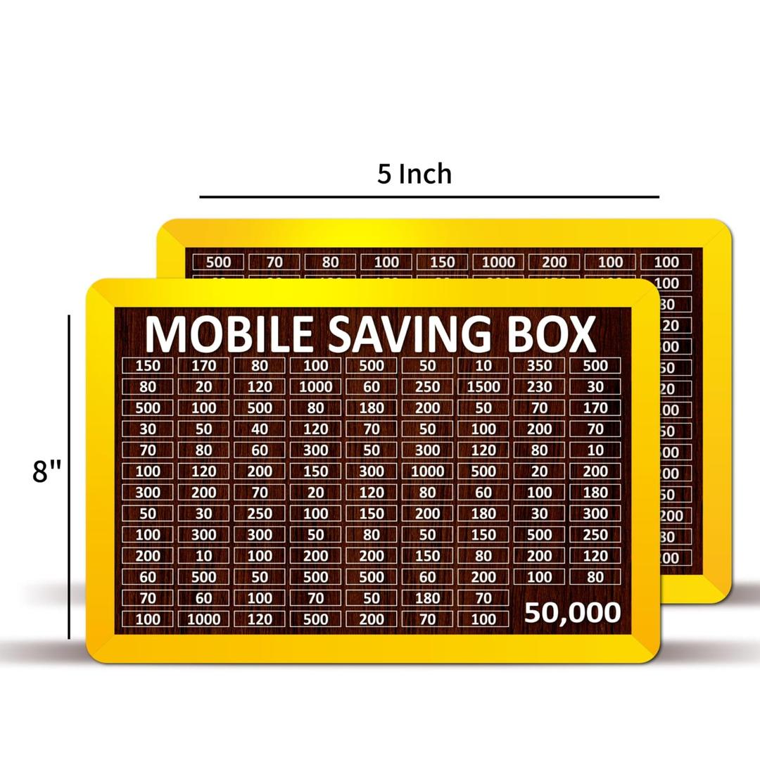 Mobile Saving Box Challenge – 50,000 PKR Money Saving Board